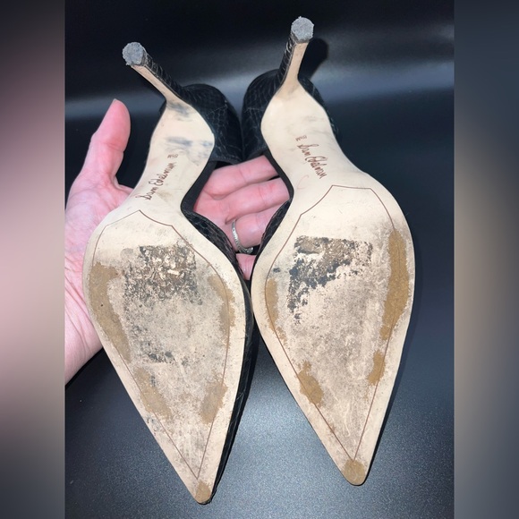 Sam Edelman Black Croc-Patterned Heels - Picture 5 of 7